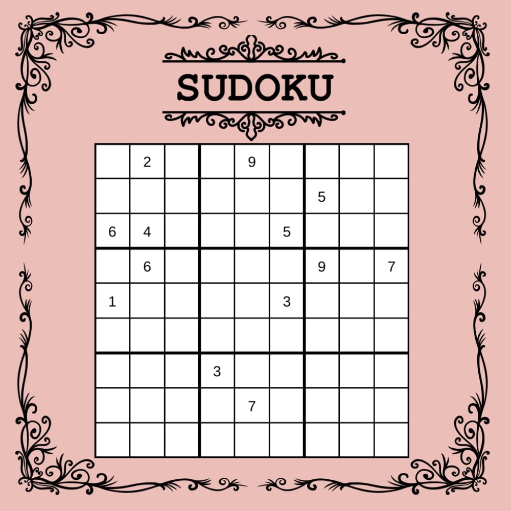 Sudoku 9×9: Contains 1 Sudoku game (9x9) per page, for a total of 200 Sudoku games.
