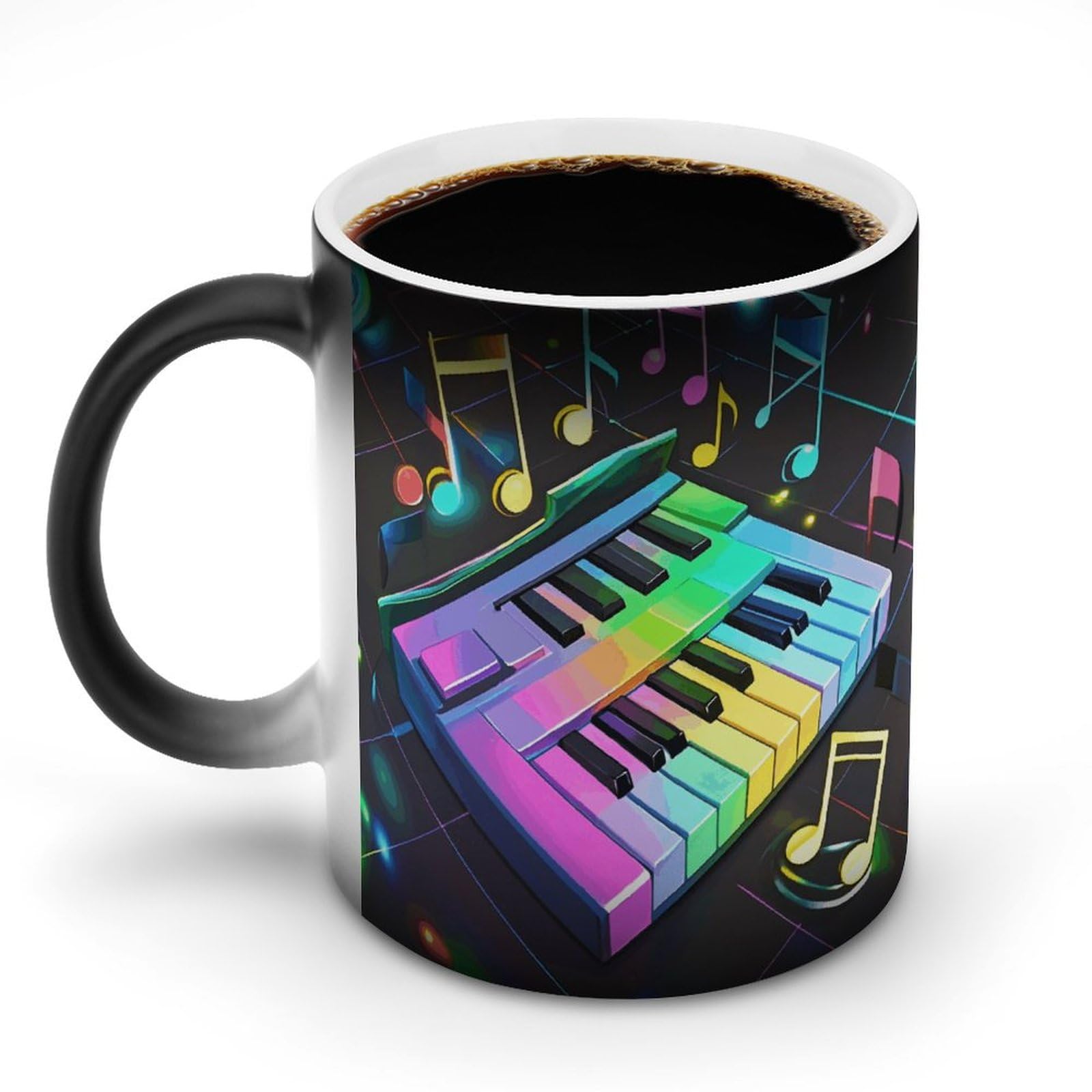 Colorful Piano Keyboard Music Note Coffee Mug ...