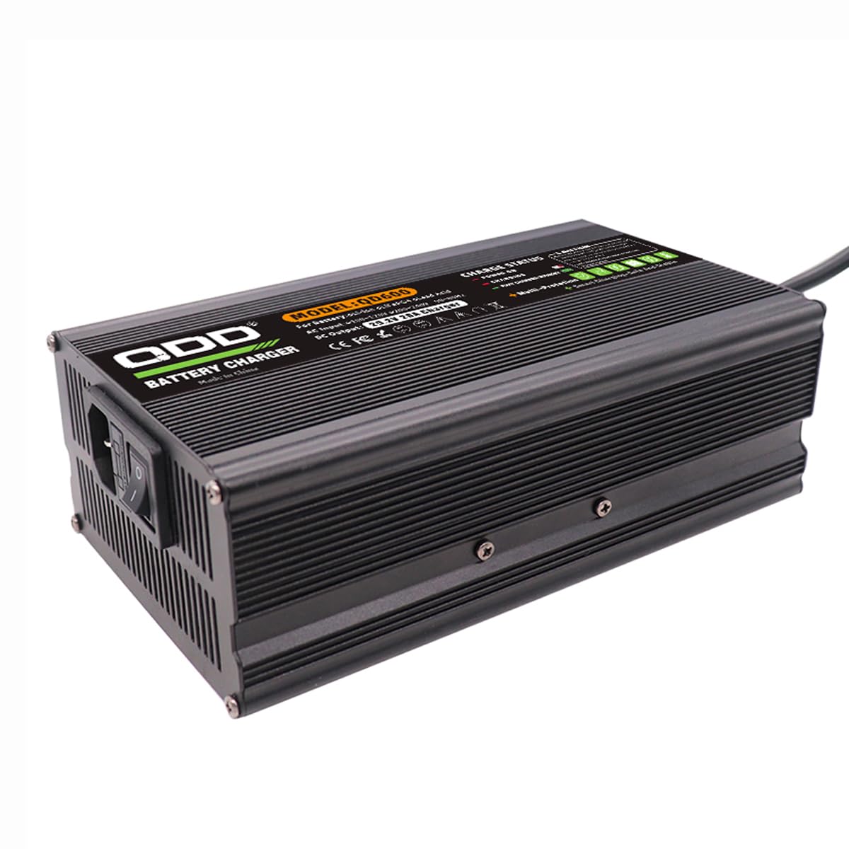 QDD LiFePO4 ładowarka do akumulatorów 29,2 V 20 A z lampką kontrolną LED, funkcja bezpieczeństwa, odpowiednia do akumulatorów 8S 24 V 25,6 V LiFePO4