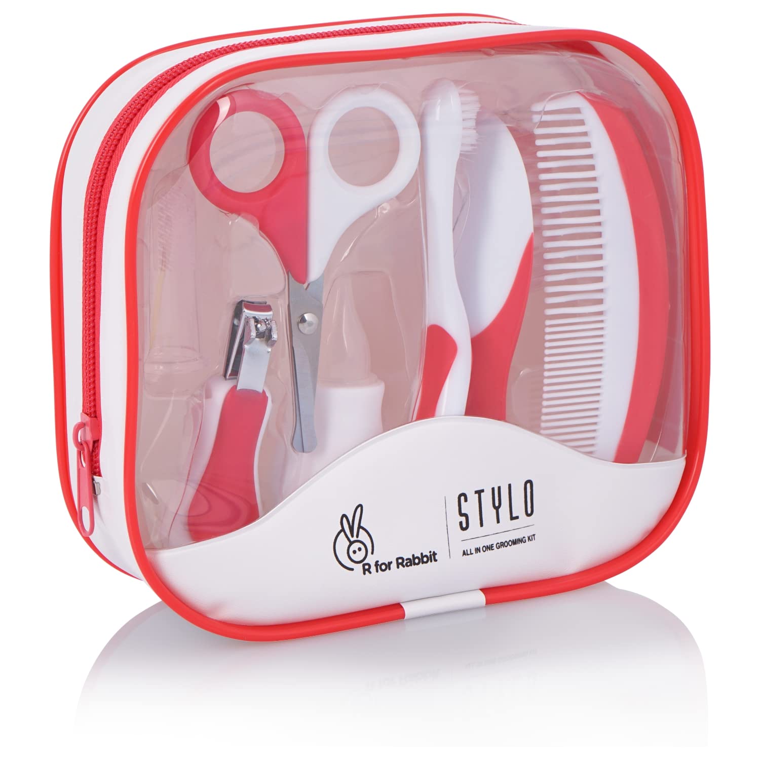R for RabbitSTYLO All in ONE Grooming KIT for Babies Kids Baby Set 0-3 Years (Red)