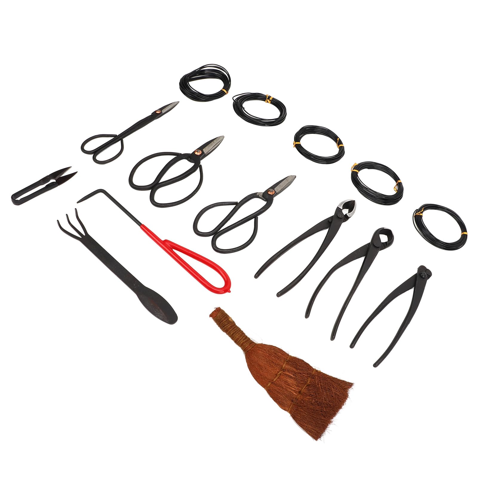 Bonsai-Werkzeug-Set, Garten-Handwerkzeug-Set, Gartenschere Als Pflanzenzubehör, Blattschneider, Gartenschere, Rechen, Hardware-Kit, Gartenzubehör aus Kohlenstoffstahl