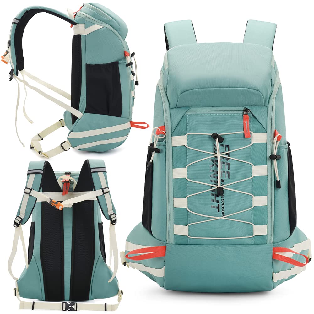Bseash Mochila de Senderismo Impermeable 40L con Cubierta de Lluvia para Viaje Camping Escalada Esquí Ciclismo