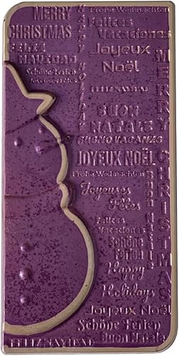 Greyas CM 3914 Louis Amado - Molde de chocolate de policarbonato transparente con 3 cavidades para tableta de feliz Navidad, cada una de 2.756in x