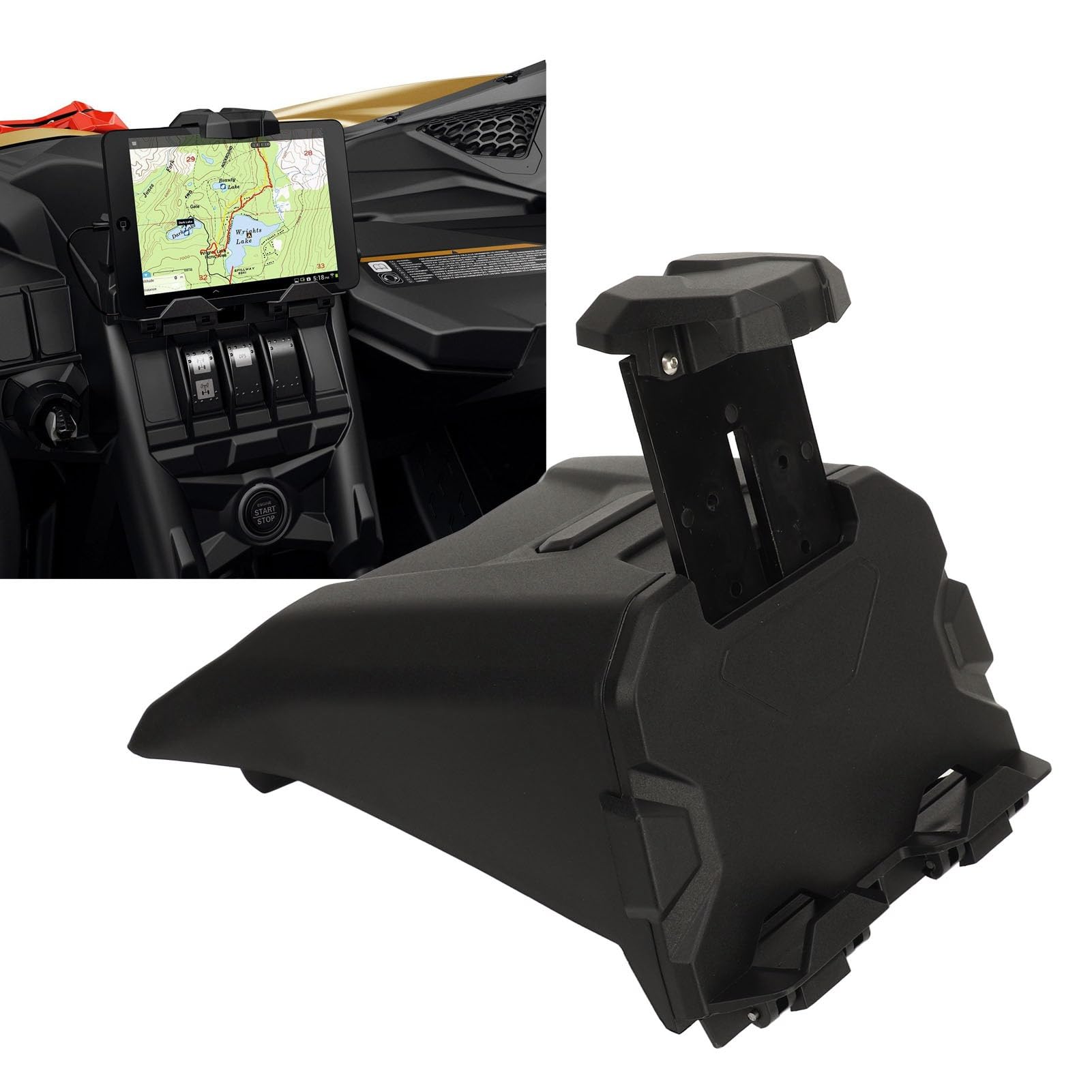 Supporto Per Tablet Per Auto, Supporto da Tavolo Regolabile, Supporto Per Tablet Per Dispositivi Elettronici 715002874 Supporto Per GPS con Scatola di Immagazzinaggio Per X3 dal 2017 al 2023