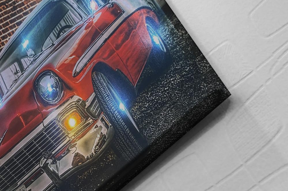 Samarkand - Lights LED-Bild mit Beleuchtung LED- Bilder Leinwandbild 65 x 45 cm Leuchtbild US CAR/OLDTIMER/ClASSIC CAR