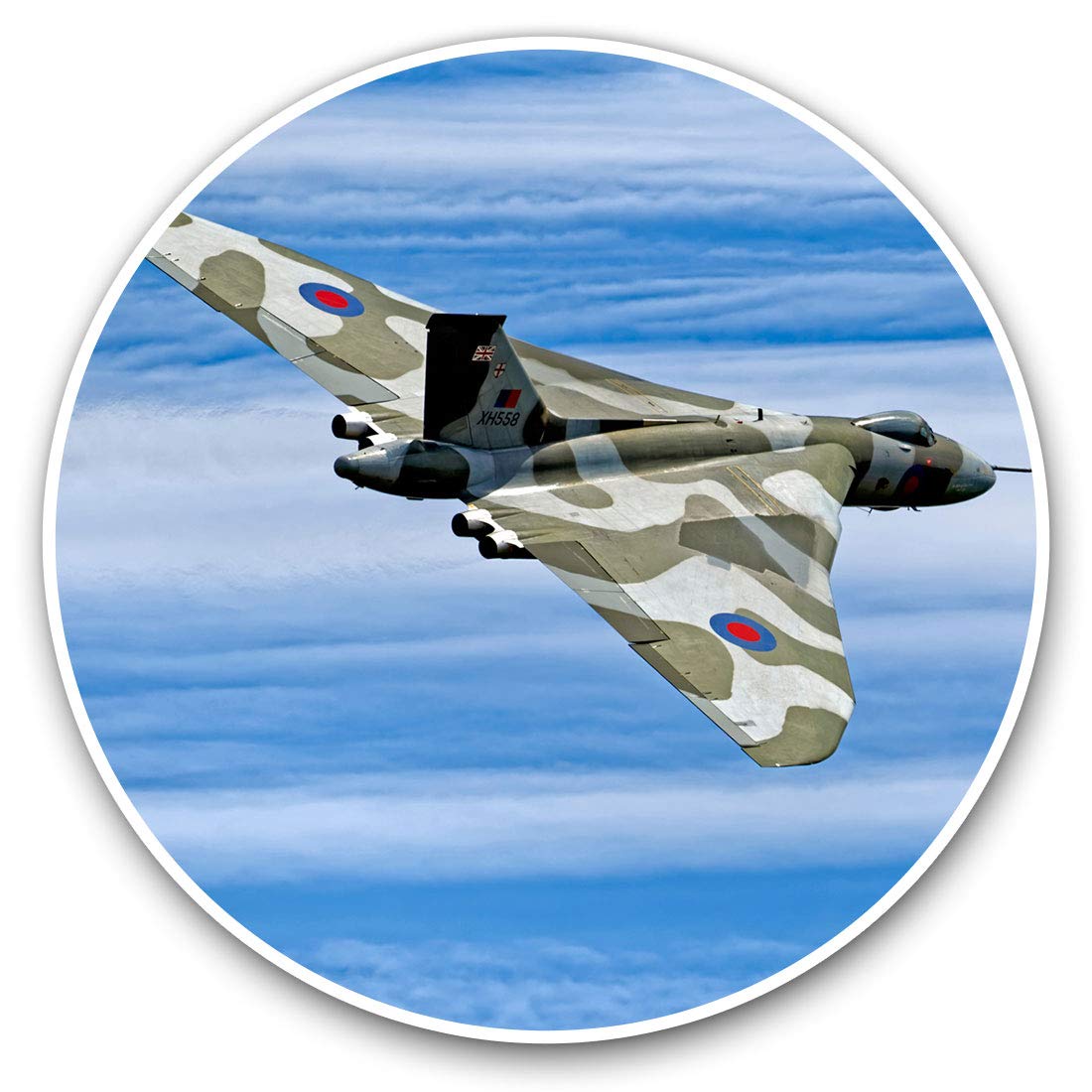 Destination Vinyl Ltd Avro Vulcan B2 Bomber Plane 16142 Vinyl Stickers (Set Of 2) 7.5Cm - Avro Vulcan B2 Bber Plane #16142