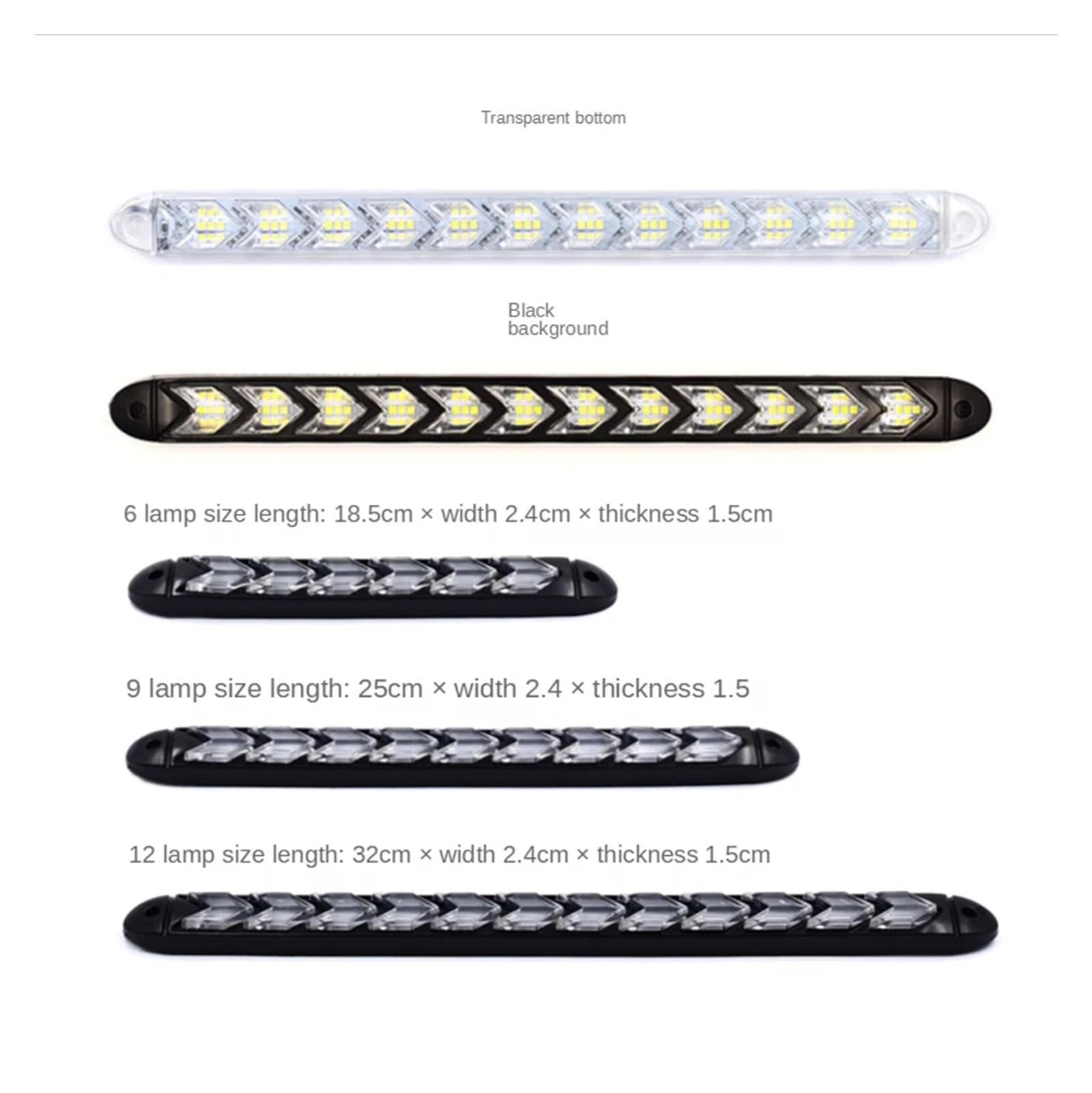 Señales Giro Dinámicas 2X Luz LED Conducción Diurna para Coche 12V DRL Tiras Conmutación con Luces Señal Giro Secuencial Ámbar Y Blanco(12LED 32CM)