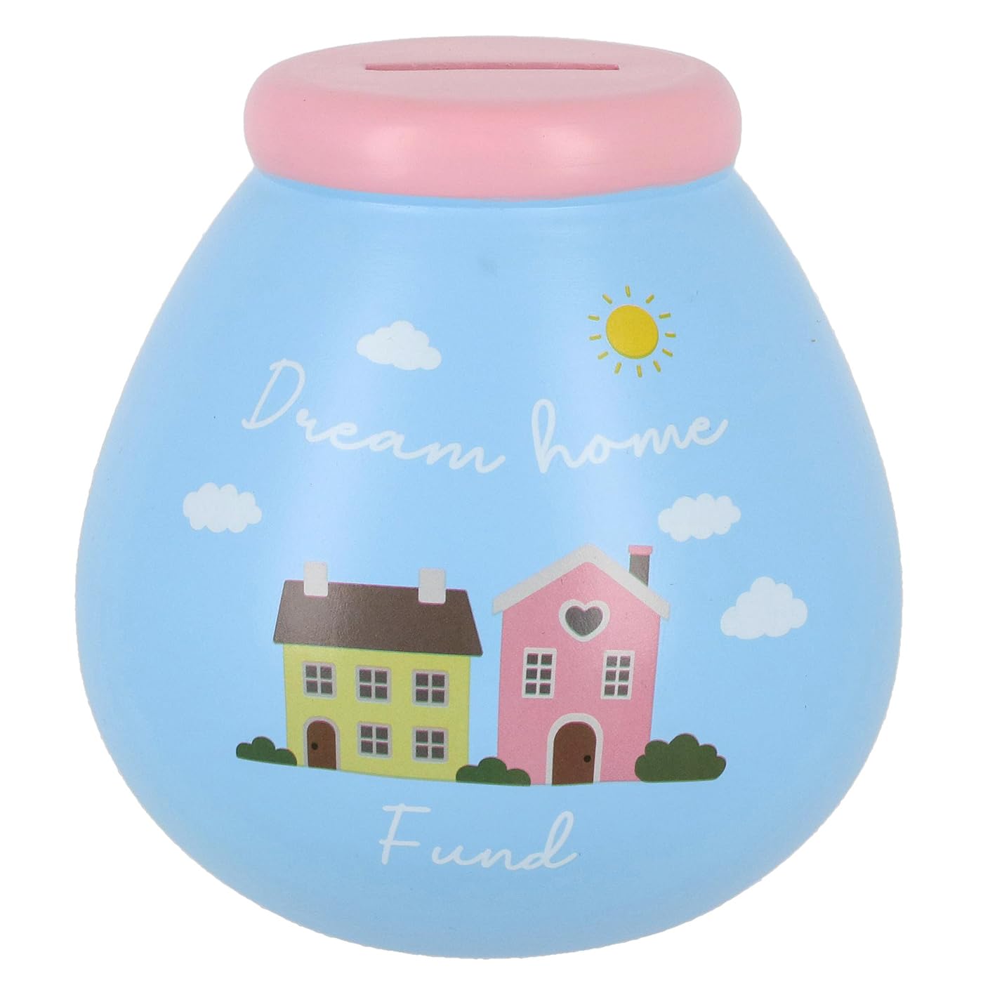 Dream Home Fund Pale Blue Ceramic Pot of Dreams Money Box