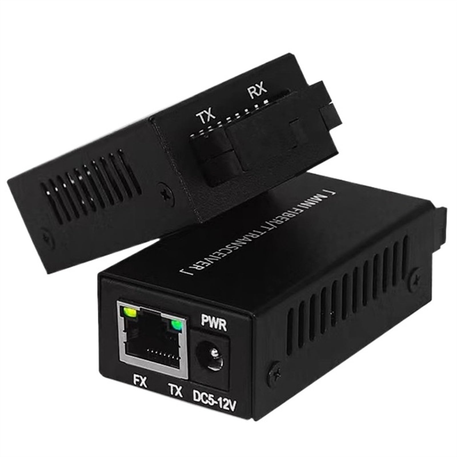 1 Paire De Convertisseur De Média Fiber Optique Simplex 10/100M, Connecteur SC 20KM, Émetteur-récepteur Fiber Optique Monomode 155mbps (Size : with US Plug)