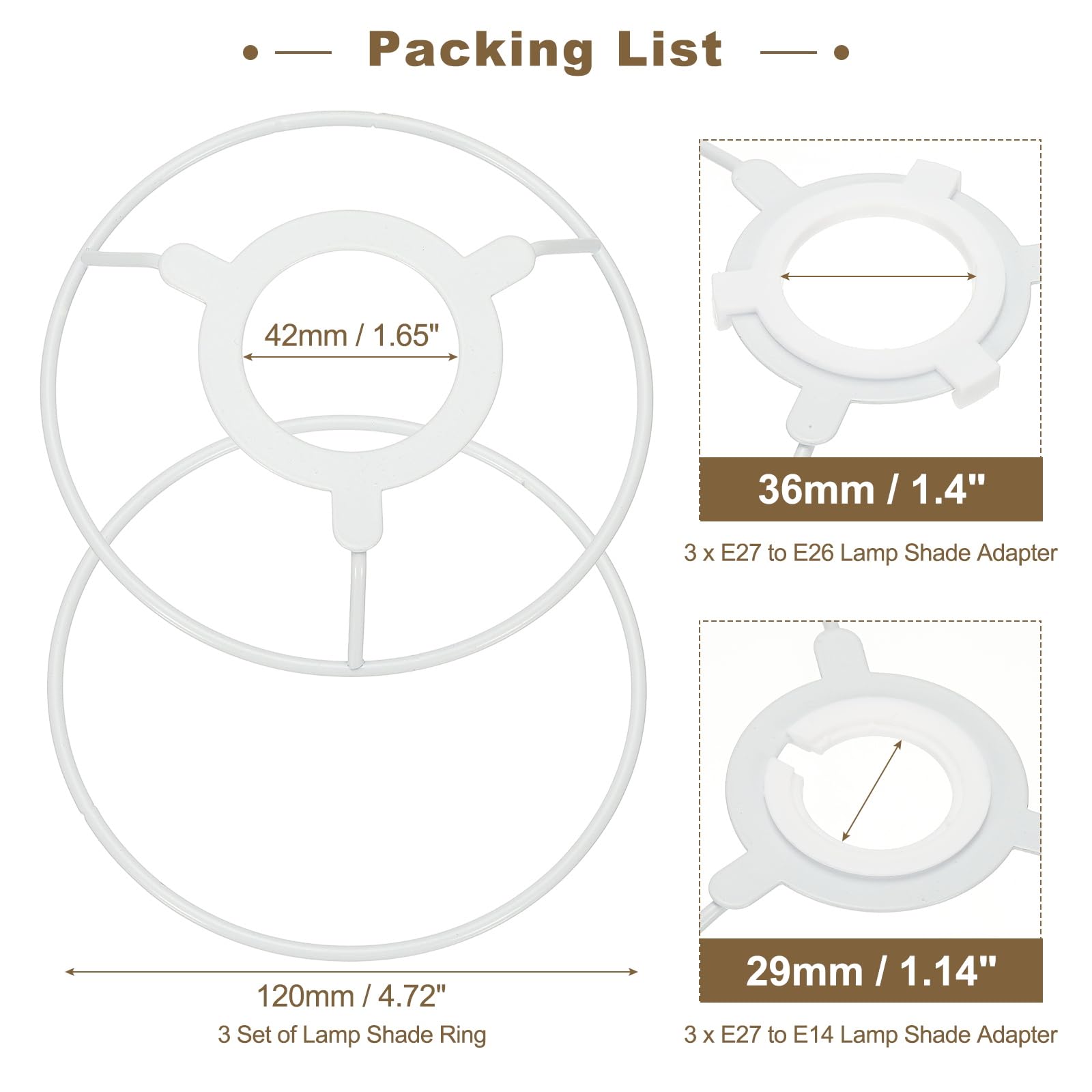PATIKIL 4.7 Inch Lamp Shade Ring - Image 2