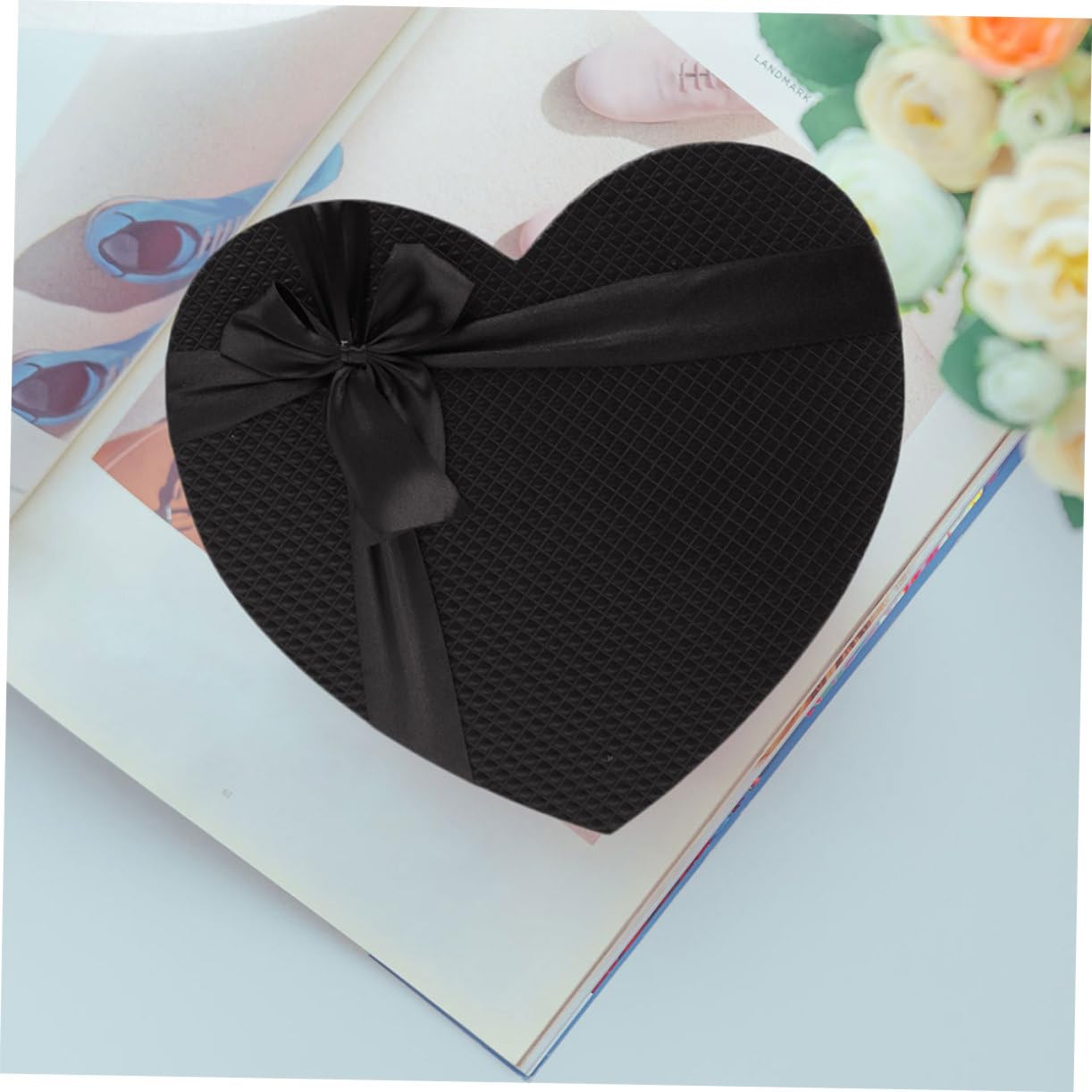 DECOMELODY 2stücke Herzförmige Geschenkboxen Für Blumenarrangements Kreative Verpackung Für Valentinstag Schwarze Geschenkverpackung Für Süßigkeiten Und Schmuck Für Hochzeiten Und