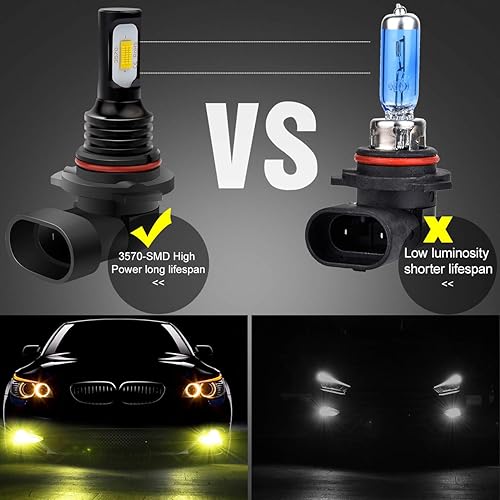 Miniatura 7 de KATUR Bombillas LED antiniebla H11 extremadamente brillantes, 2400 lúmenes, máximo 75 W, alta potencia, H8 H9, LED para circulación diurna, DRL o