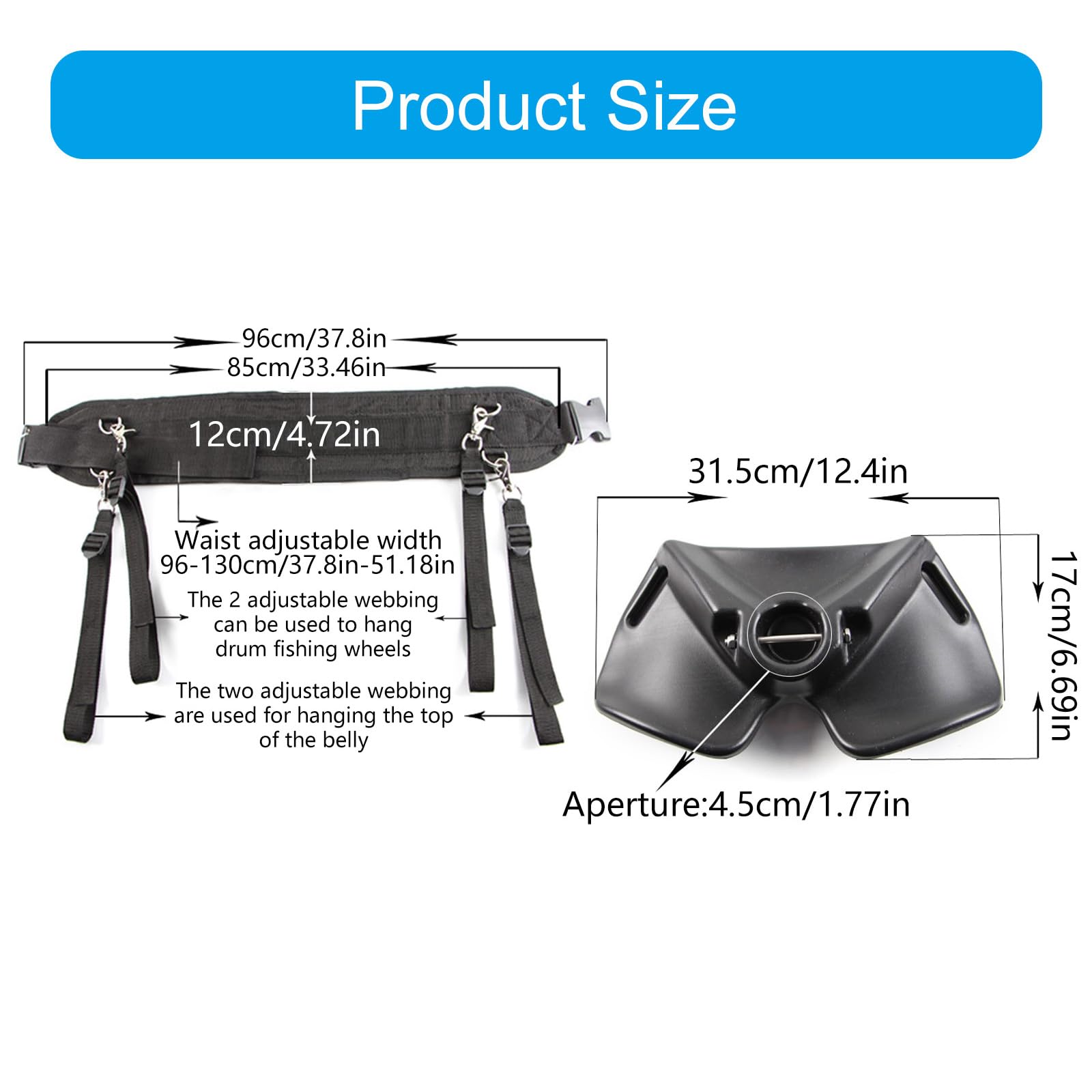 Supporto per canna da pesca, regolabile, per barche d'acqua salata/d'acqua dolce