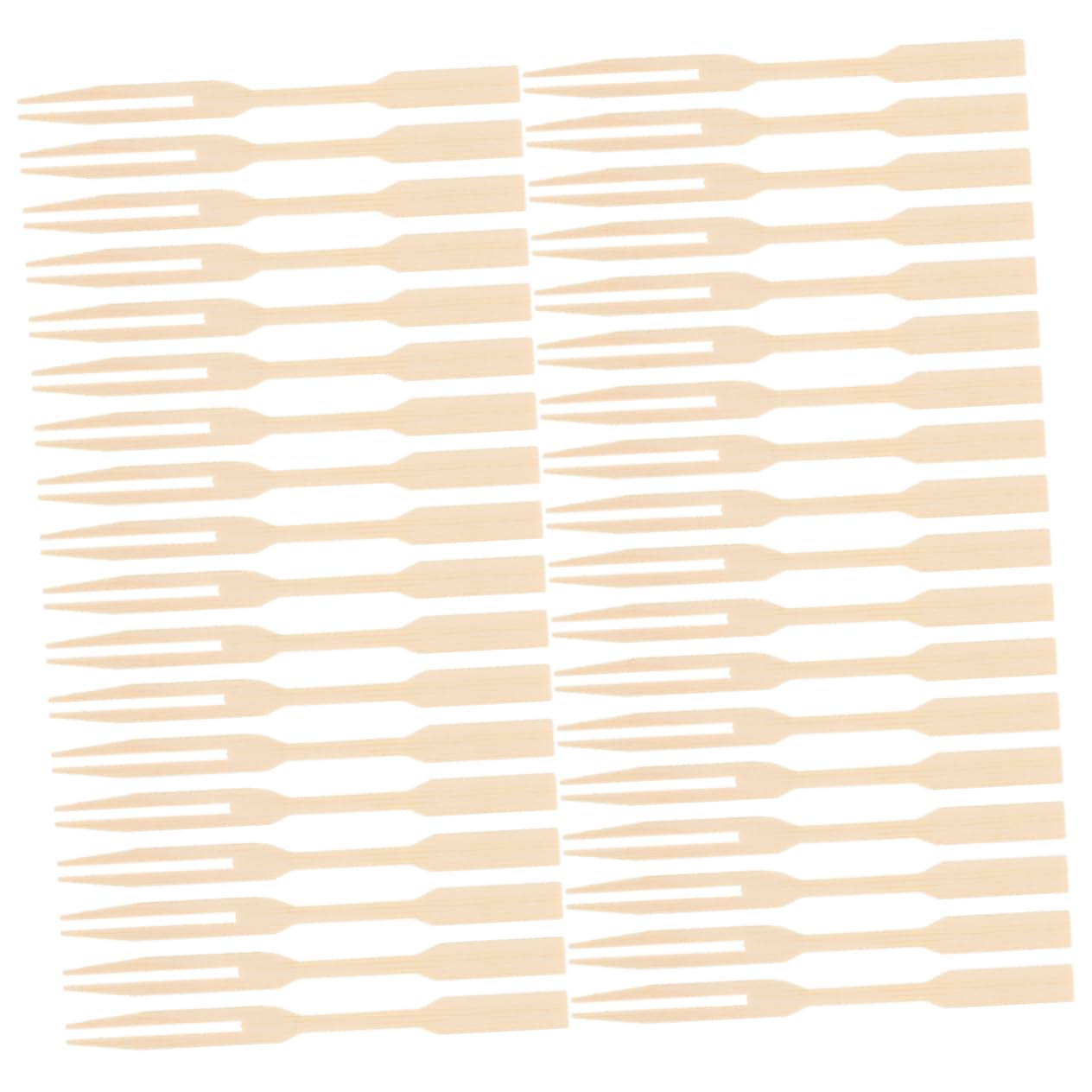 HOLIDYOYO Bamboo Forks 200 Pcs Flat- Forks Multi-use for Snacks Appetizers Child-friendly Design for Parties