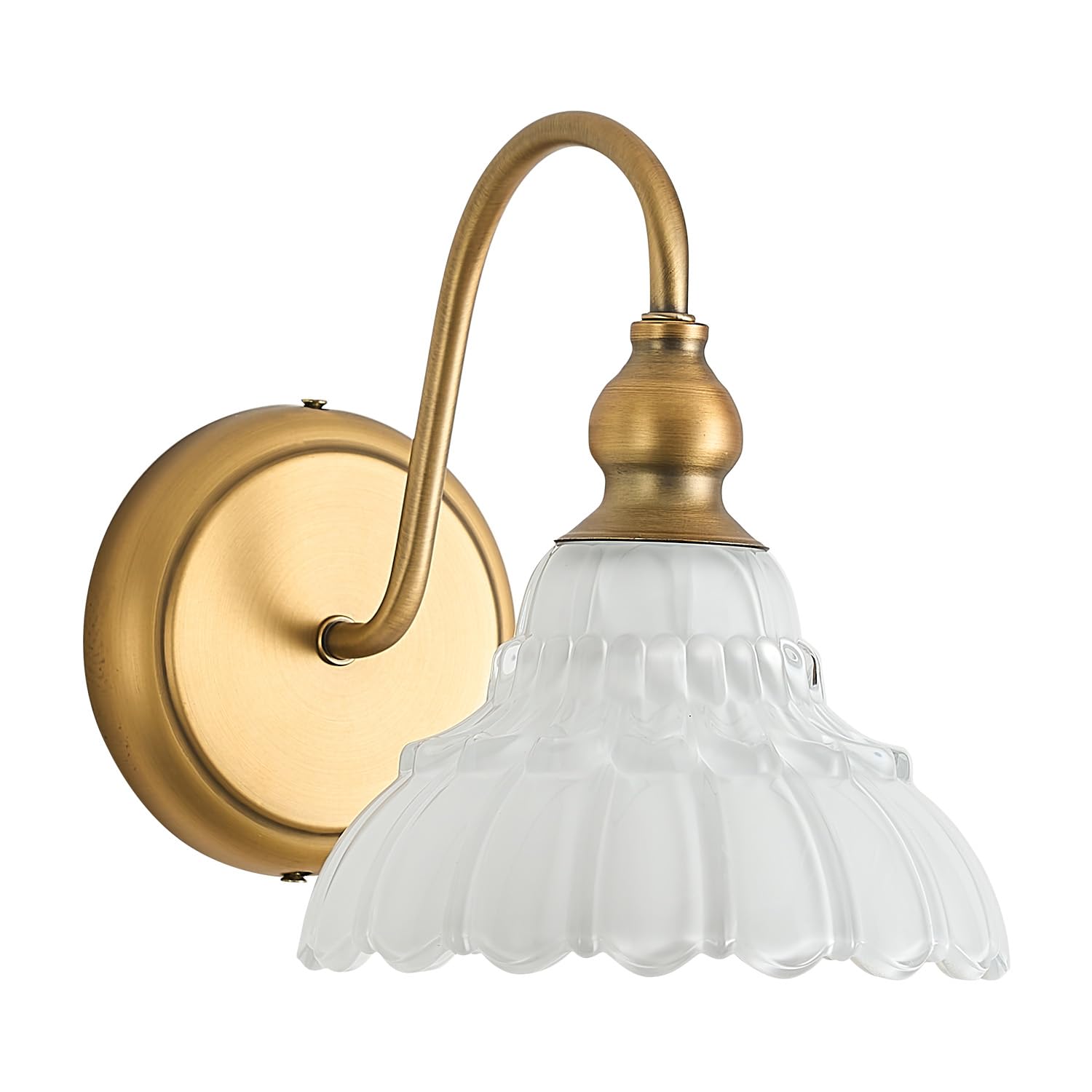 Modern White Glass Bathroom Wall Sconces Bedroom Vintage Wall Sconce Light Wall Light Fixtures for Hallway Kitchen Dress Room
