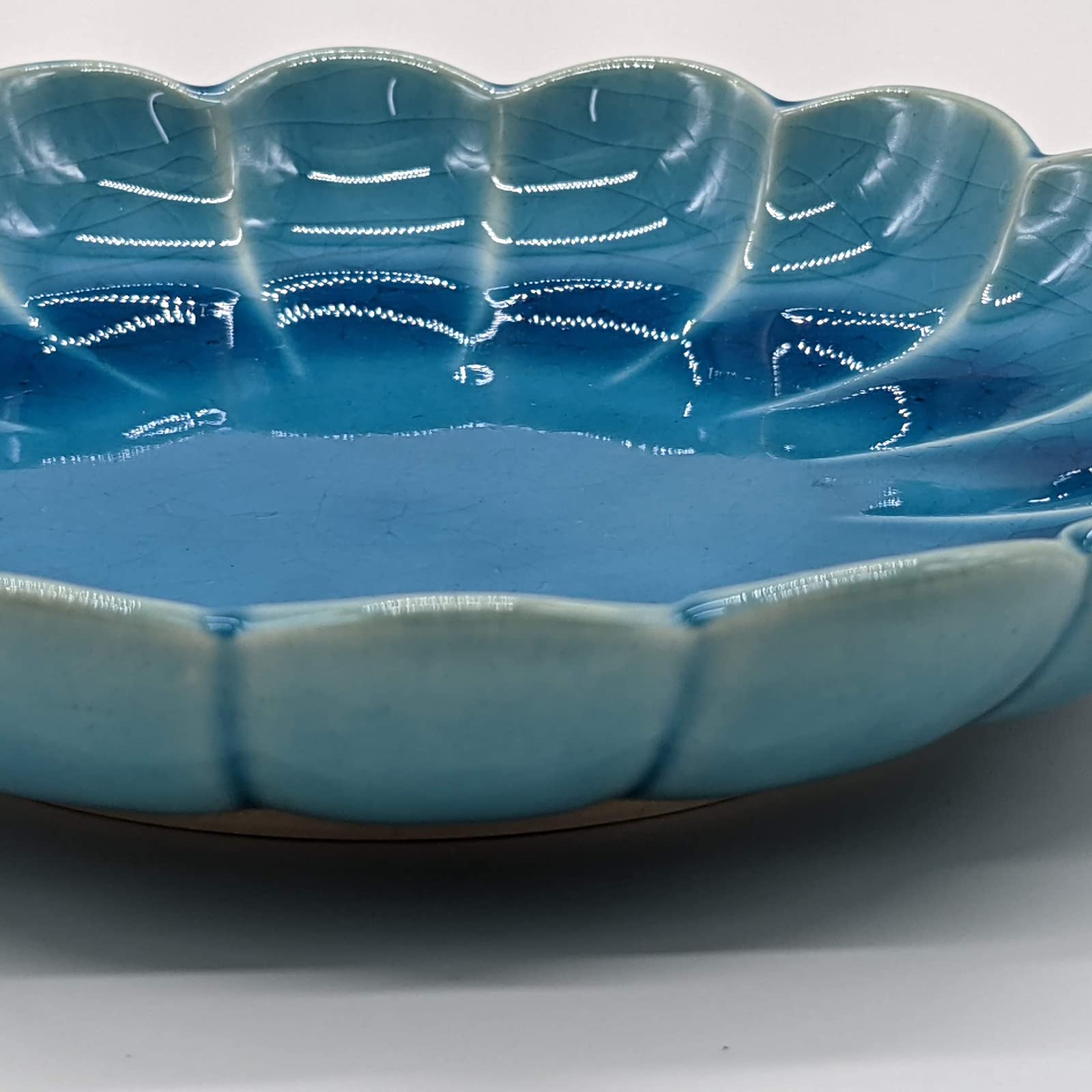 絵瀬戸　菊花型皿 絵瀬戸菊花型皿