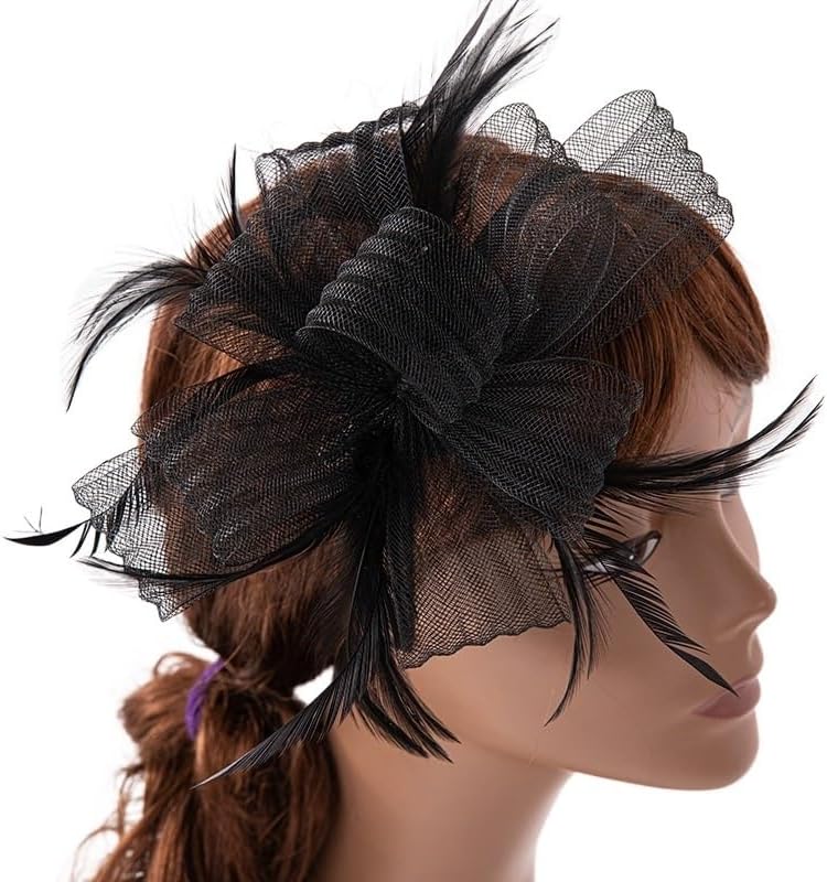 ビンテージミニトップハットサブネットガーゼブライダルヘッドウェアヘアピンヘッドバンドディナードレスアクセサリー