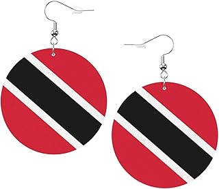 Usa Flag Pennsylvania Faux Leather Earrings For Women Lightweight Round Dangle Earrings Gift