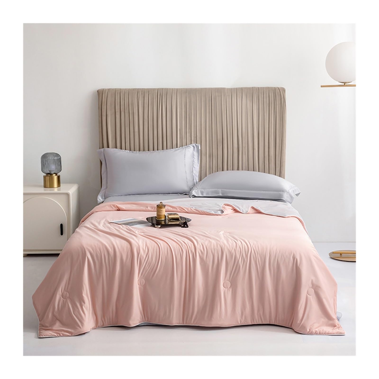 EBzvblxm Cooling Blanket for Summer, Cooling Blanket Multicolor Multiple Sizes Double Sided Summer Quilt(Pink,200x200cm)