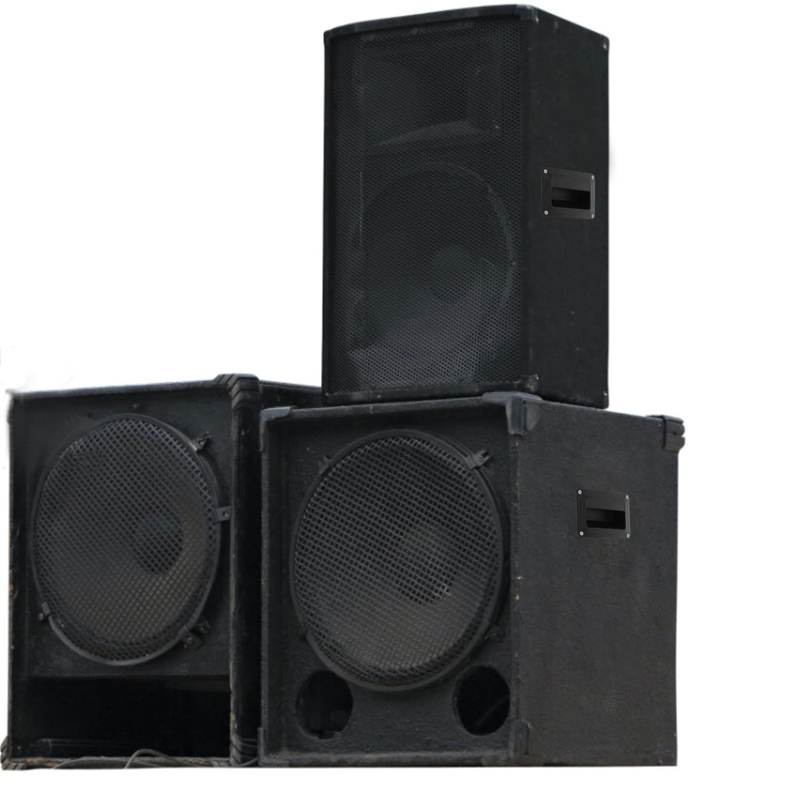 Zerodeko Poignées Latérales Accessoires Faciles à Installer pour en Plastique Noir Design Simple et Délicat 4 Pièces Haut-Parleur Audio pour Enceinte