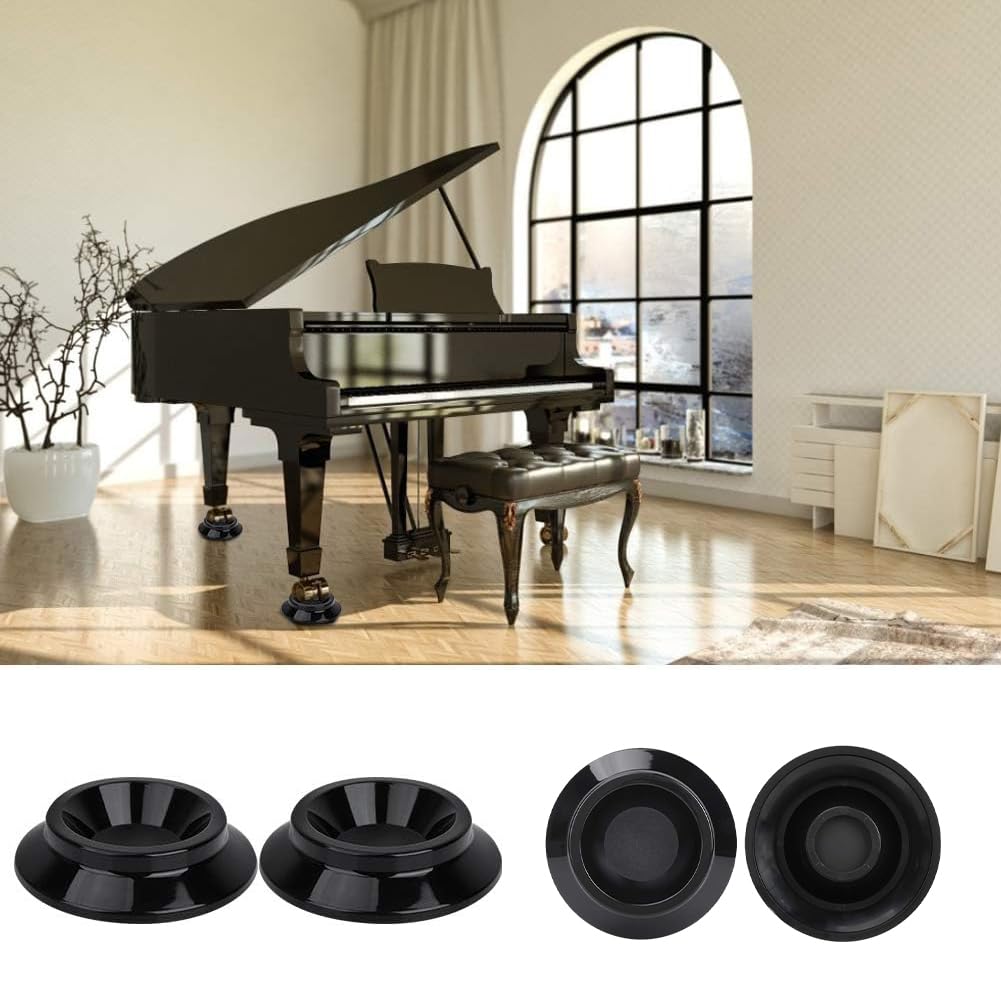 Protections de Sol Pour Piano, Patins Pour Roulettes, Caster Cups Pour Pieds, Insonorisé, Protège Les Sols, Carrelages et Tapis Des Dommages, 4 Pièces