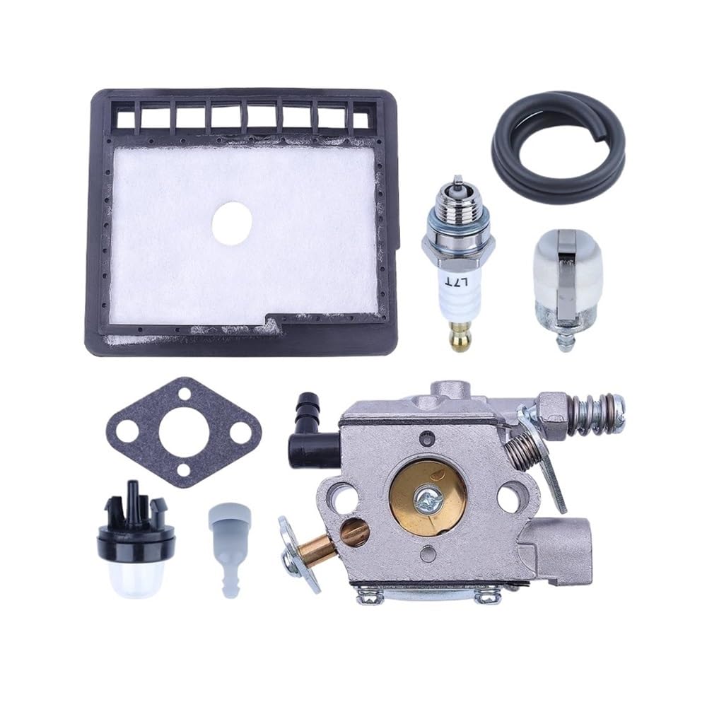Kit de ajuste de la línea de combustible y el filtro de aire del carburador, compatible con motosierra CS301, CS305, CS306, CS340, CS341, CS345 y CS346. Reemplaza 90076 y 90149Y.