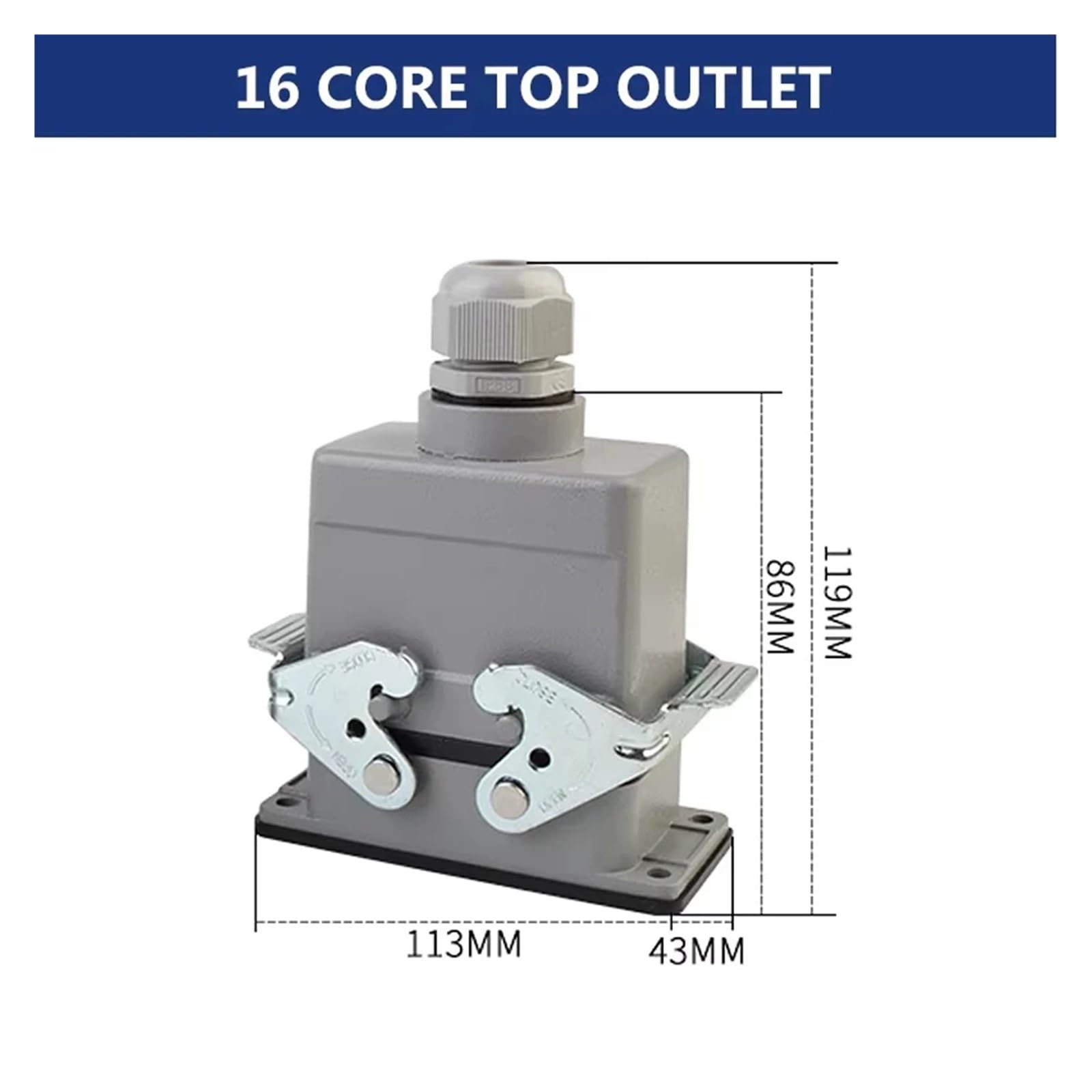 Heavy Duty Rectangular Connectors, IP65 Industrial