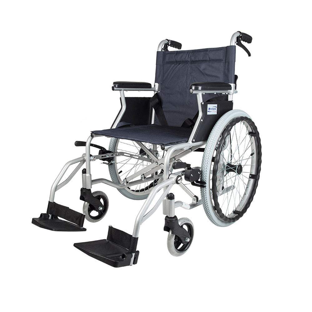 MU Le Sedie a Rotelle, Sedia a Rotelle Pieghevole in Alluminio Leggero e Multifunzione Anziani Disabili Scooter