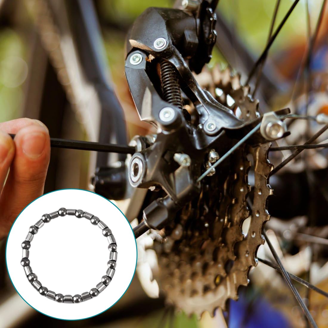 PZRT Lot De 2 Roulements à Billes En Acier Inoxydable Pour Vélo - 3/16" X 7 Billes - Pour Cadre De Roue De Vélo