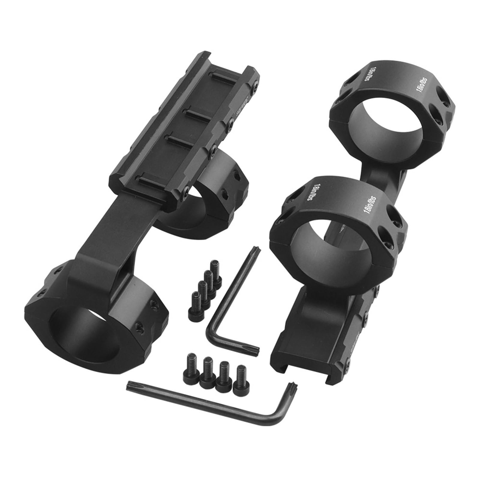 Supports De Lunette en Porte-à-Faux, Montures De Lunette Monobloc À Double Anneau Décalé Picatinny 21 Mm, Support Décalé Étendu en Alliage D'aluminium(30mm Ring)