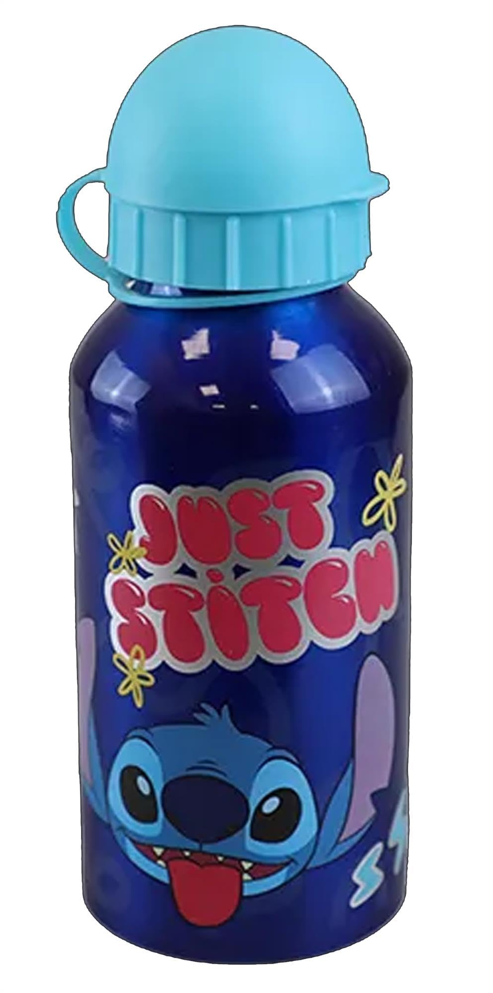 Srv Hub Stitch Water Bottle, 400Ml School Aluminum Drinks 13.5 Oz Kbt Disney Bottle For Kids Sports Lightweight Leakproof Cycling Running Camping Outdoors