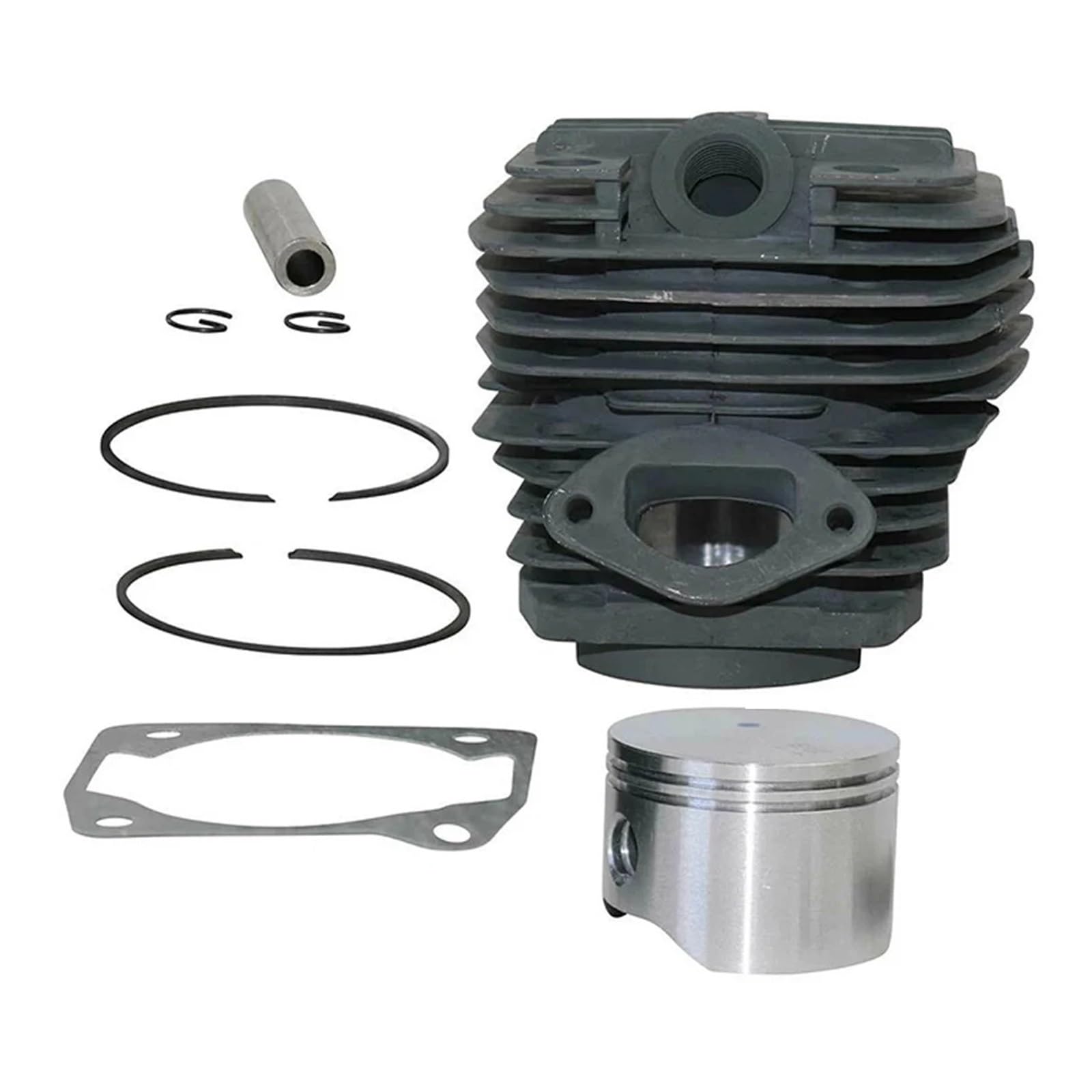 CVAADV Cylinder Piston Kit Compatible with SX62 62cc Chainsaw Garden Tools Maintenance Metal Rings Retaining Base Gasket