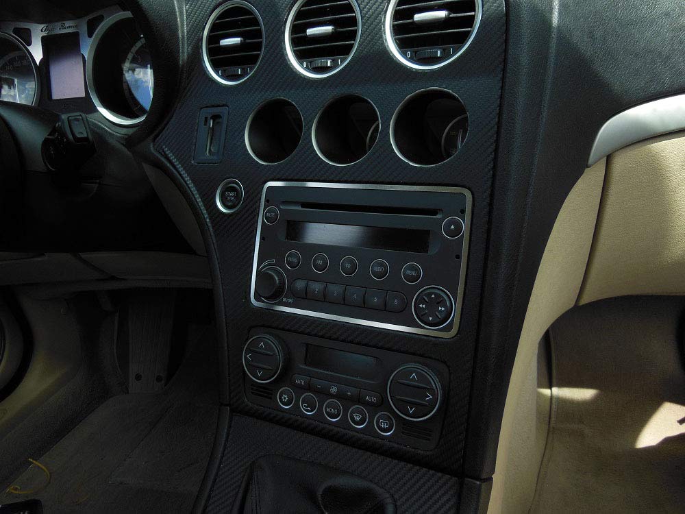 Copertura In Acciaio per Alfa_Romeo 159 & BRERA & SPIDER (939) - 1 Pezzo Cornice Inox Metallo Spazzolato Interni Fatto Su Misura Decorazioni Tuning Accessori