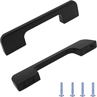 Bilindasly 5"(128mm) Cabinet Pulls Matte Black Dresser Pulls Kitchen Pulls Aluminum Alloy Pulls Drawer Pulls Cupboard Wardrobe Furniture Pulls Hardware Drawer Handles, 2 Pack