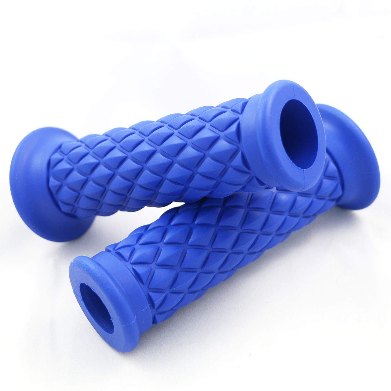 YibidMotorcycle 7/8" Handlebar Rubber Gel Hand Grips with Black Aluminum Throttle Gas Tube for 22mm Standard Bar Harley Honda Yamaha Suzuki Kawasaki Ducati BMW Scooter