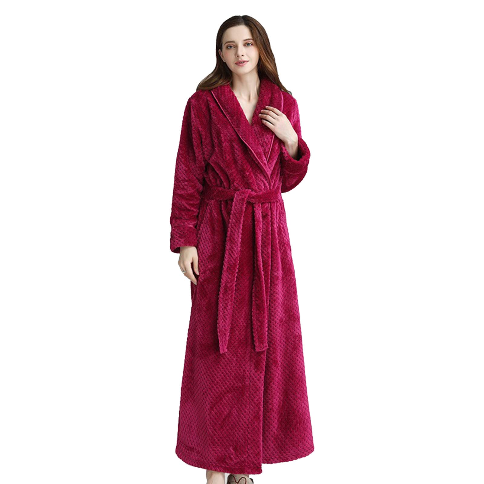 Peignoir en éponge pour femme - Peignoir long - Grandes tailles