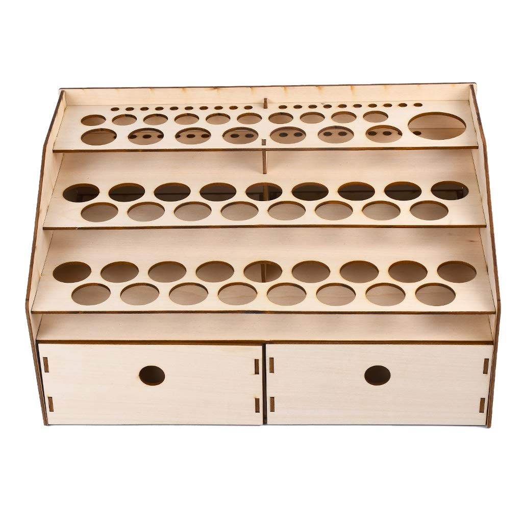 DIY drewniany organizer na butelki z farbą i artykuły plastyczne stojak do przechowywania kreatywny uchwyt na pędzle stojak do pokoju rzemieślniczego dekoracja artystyczna narzędzie ekspozycyjne dla