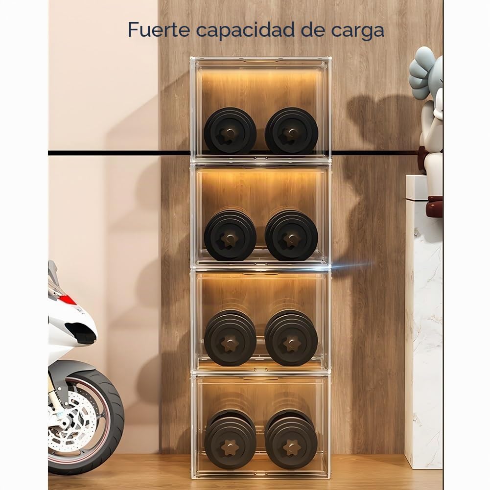 Zfmnoyev Estante para Casco De Motocicleta con Puerta Magnética, Vitrina Organizadora De Acrílico Transparente, Soporte Organizador De Sombreros De Pie para Tiendas Minoristas