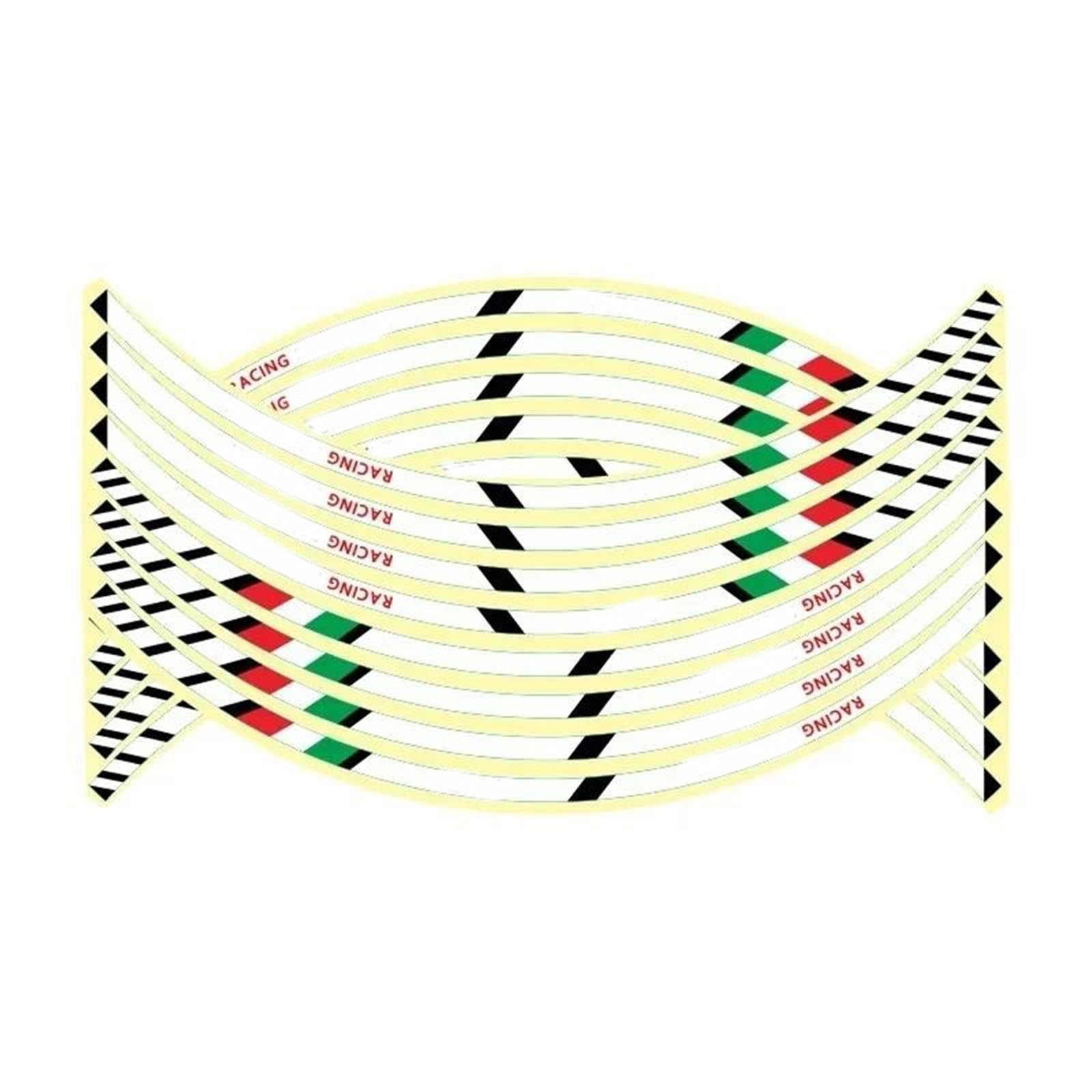 Sticker Part Wheel Hub Sticker for R17 and R18 Inch Universal Motorcycle Reflective Waterproof Decorative Accessories