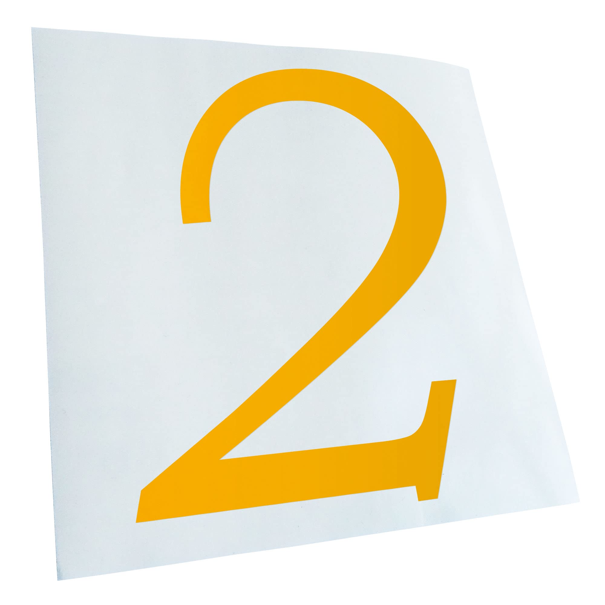 Kiwistar - Car Sticker - Yellow - 10 x 8 cm Number 2 - Number Numbers - Rear Window Car Sticker Weatherproof for Car Truck Moped Truck - Sticker Exterior Self-Adhesive Tuning Accessories for Window