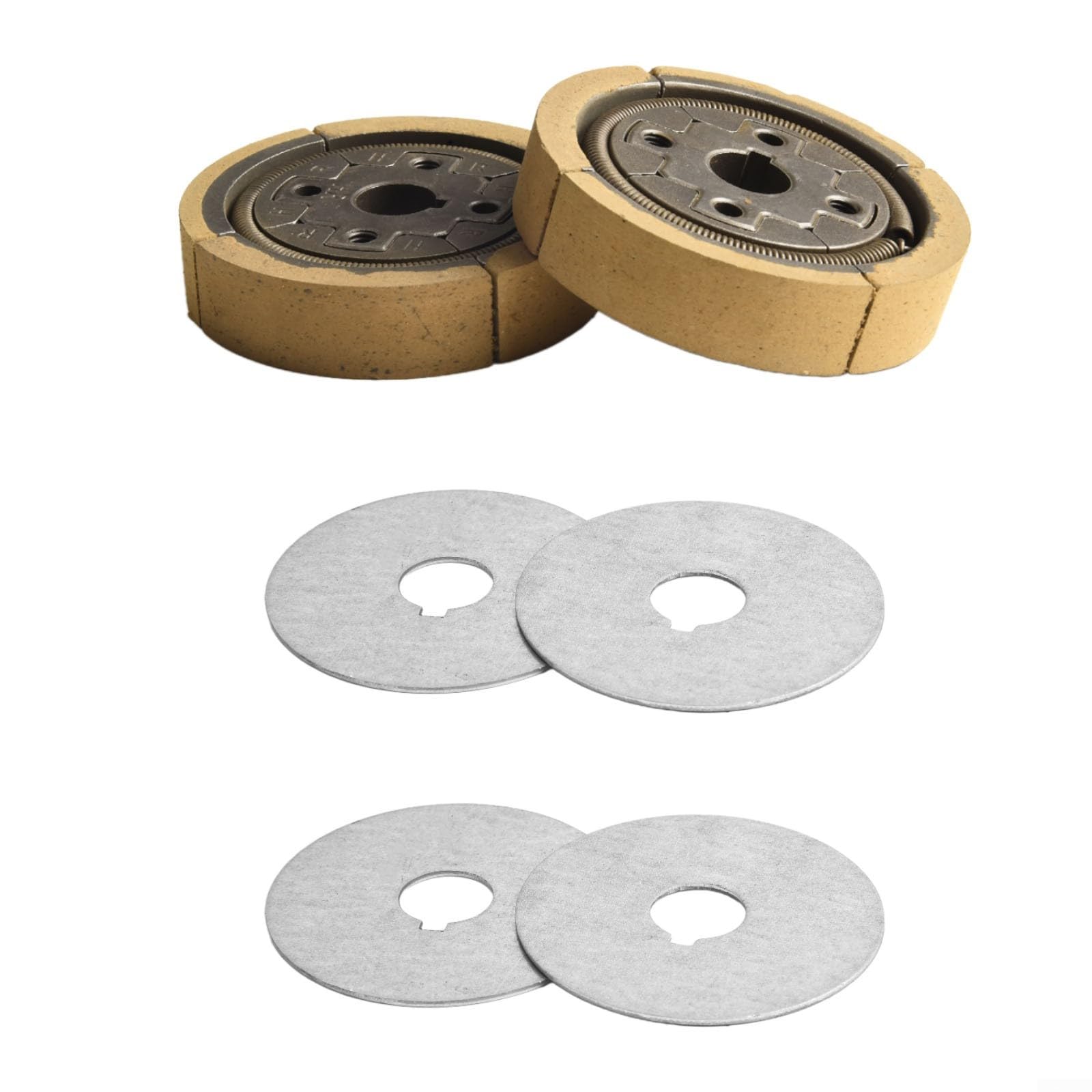 Embrague de motor para EH12, repuesto de embrague de metal con junta de 15 mm ID x 80 mm OD para cortadora de césped Mikasa MT-72FW (2 juegos)