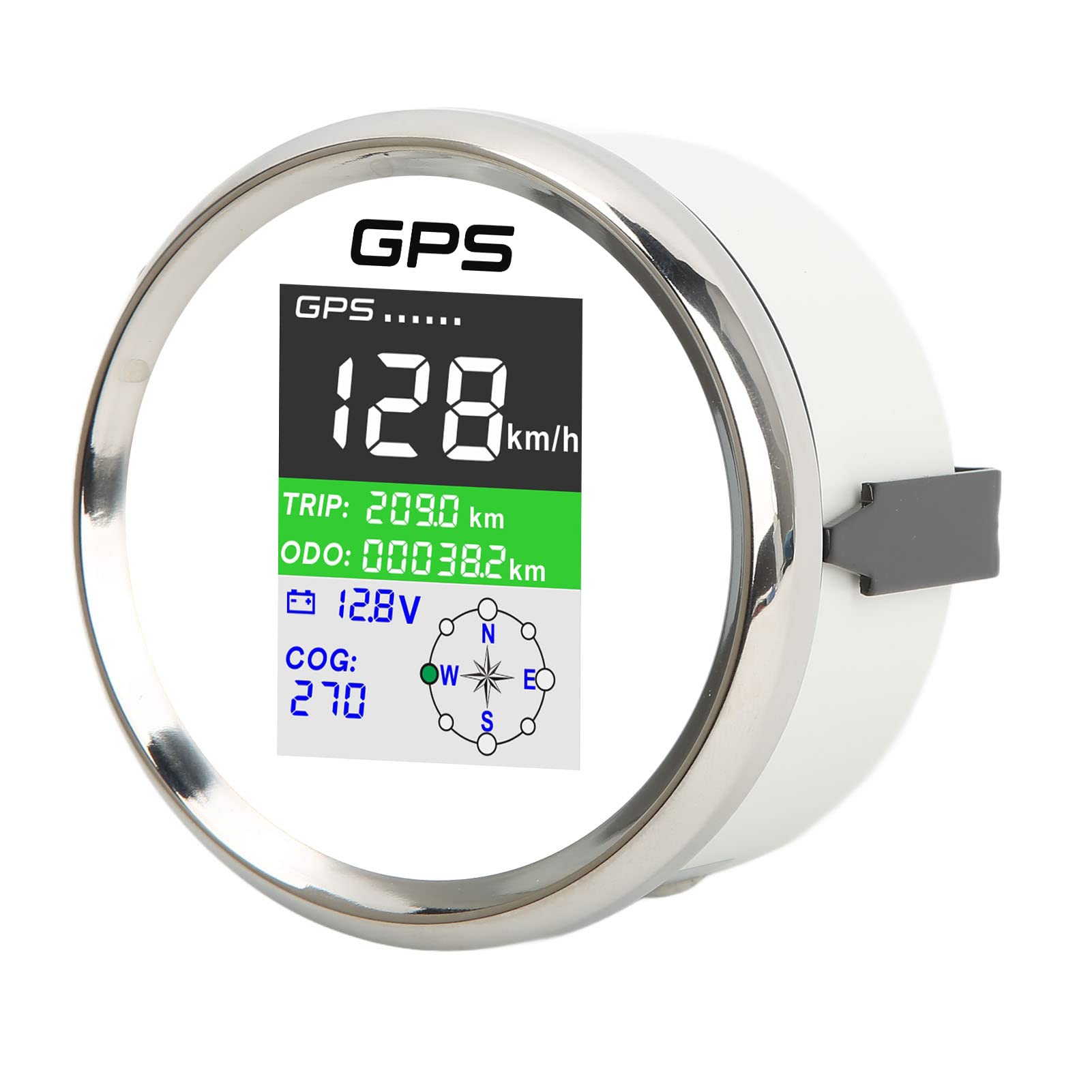 GPS Compteur de Vitesse avec Conception étanche IP67 (White Dial