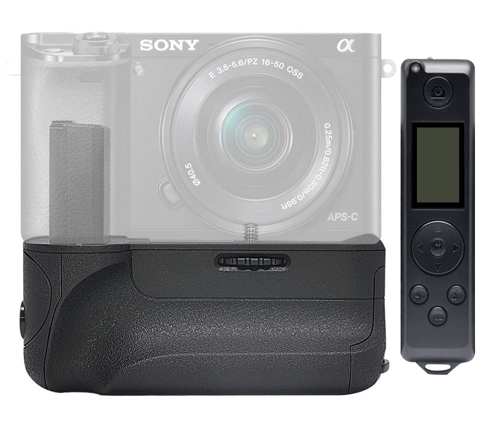 Mcoplus A6300 Pro Vertical Battery Grip with Remote Control for Sony A6000, A6300, A6400 Camera