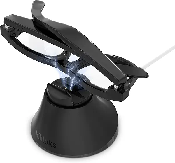 Charging Station Compatible with Ray-Ban Meta Wayfarer/Gen 2 and Skyler/Gen 2, Magnetic Charger Dock Stand with Fast Charging & LED Indicator for Smart Glasses & Glasses Case