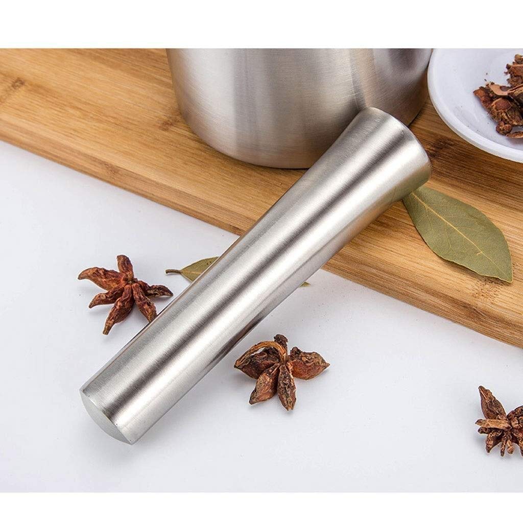 Mortaio E Pestello In Legno Di Acacia - 12 Cm Per Tritare Erbe E Spezie - Design Elegante