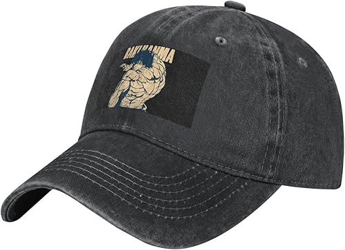 Miniatura 2 de Anime Baki The Grappler Baki Hanma - Gorra de béisbol unisex ajustable casual Chapeau para deportes al aire libre, color negro, Negro -