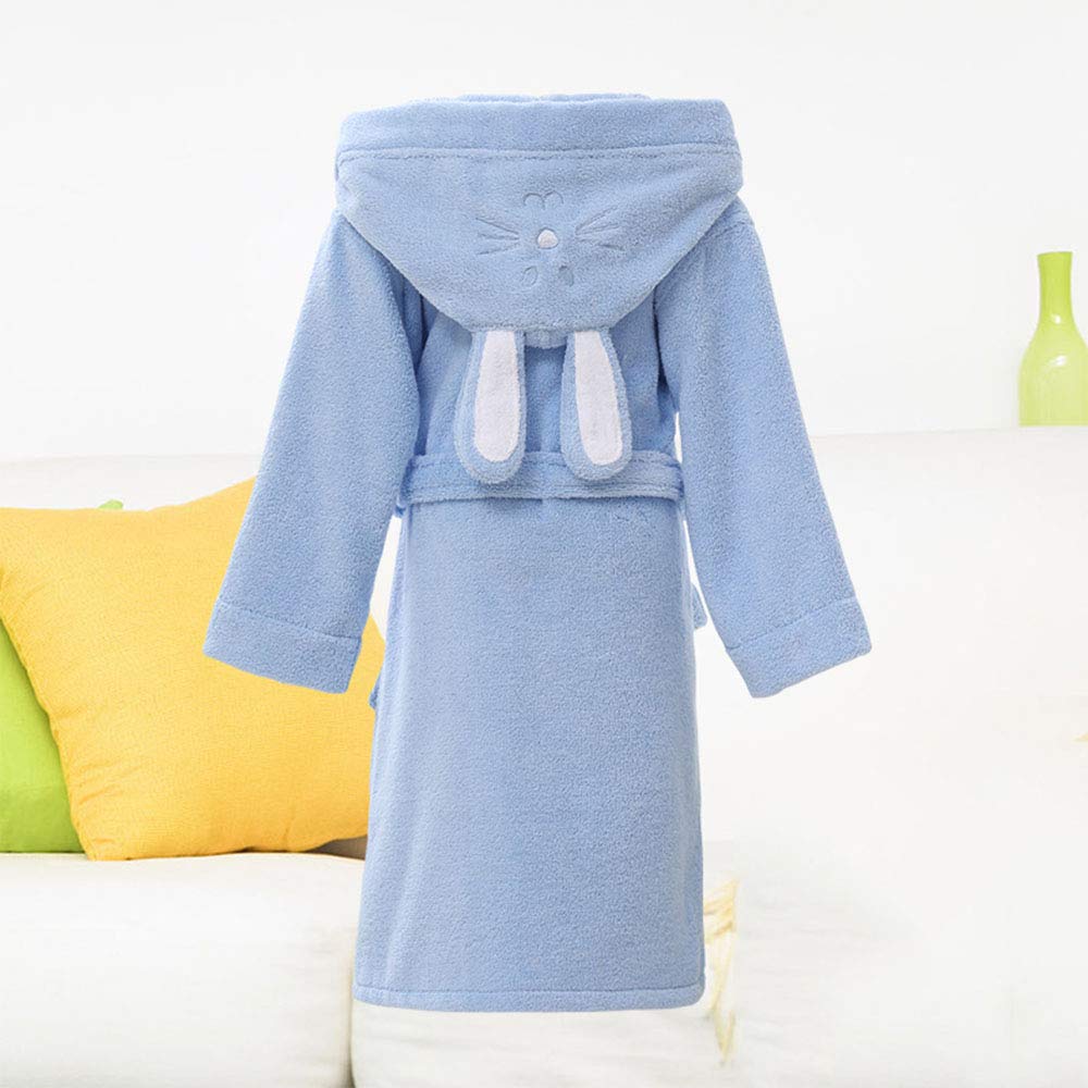 Albornoz Simple para Niños y Niñas, Toalla de Algodón con Capucha, Baño, Natación, Batas para el Hogar