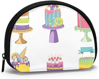 Portamonete per ragazzi Festa di compleanno Celebrate Cupcake Cartone animato Portachiavi Portamonete Portamonete da donna carina Portafoglio con cerniera Mini sacchetti di trucco cosmetico
