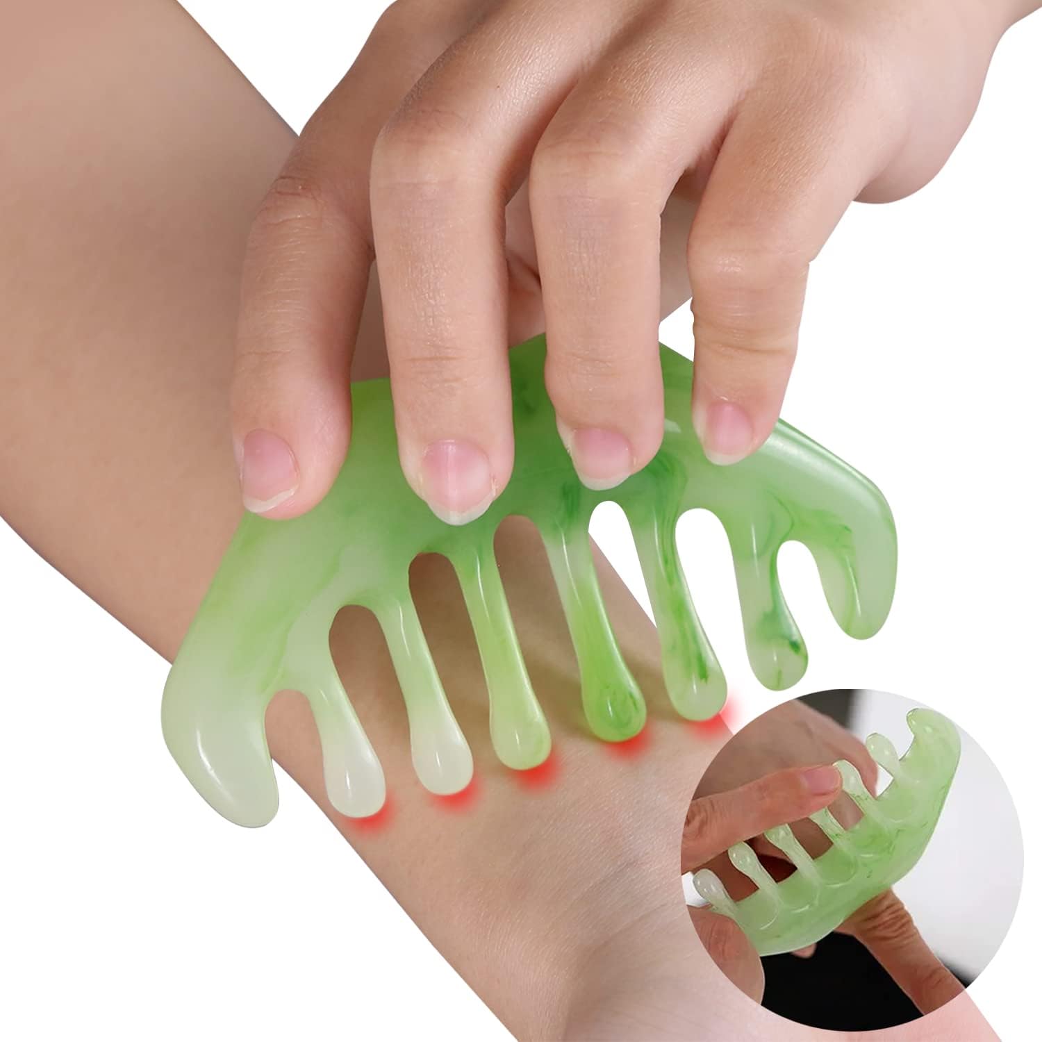 KKC HOME ACCENTS KC Encounter, 2 peines masajeadores de cuero cabelludo