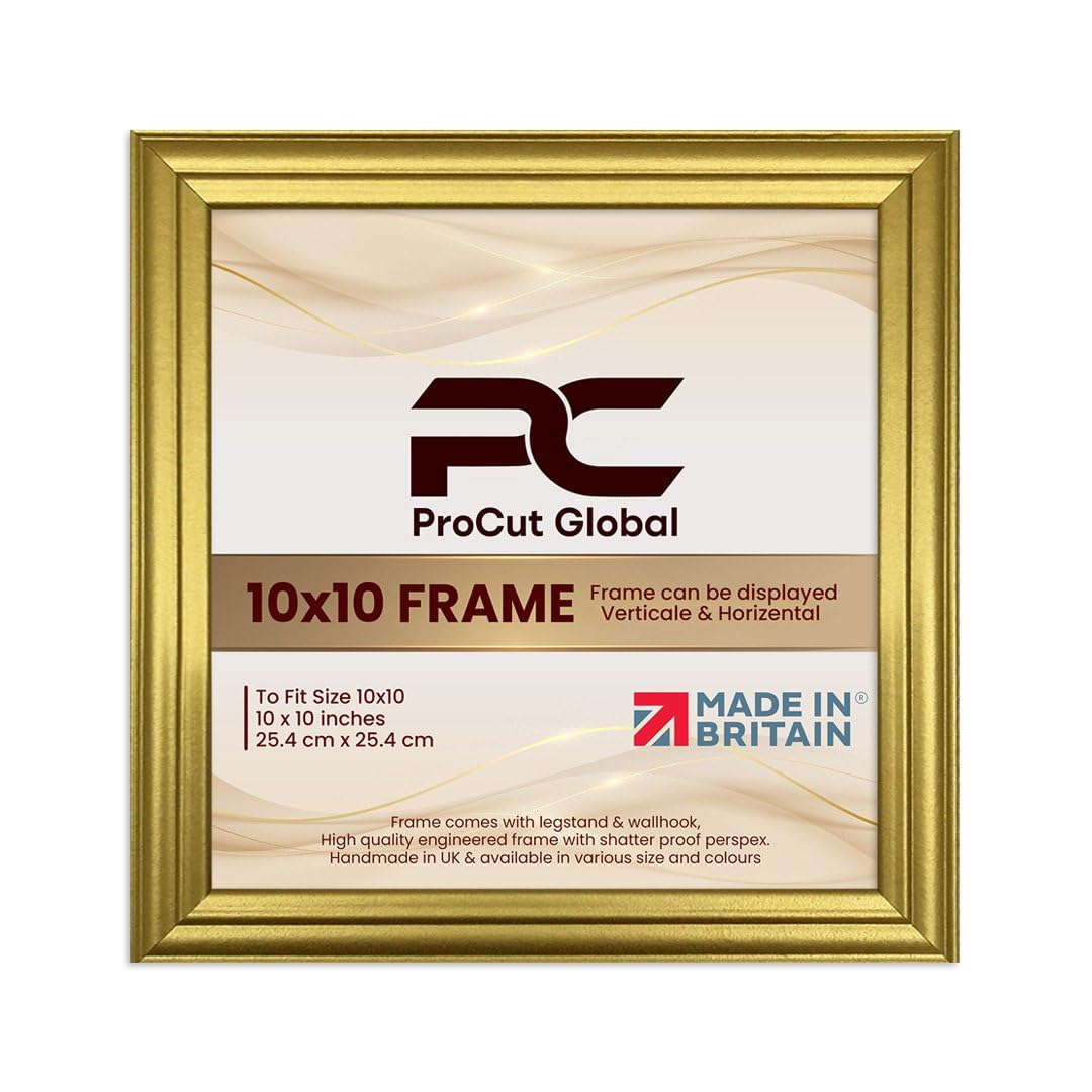 Procut Global Classic Gold Picture Frames For Photos - 10x10"